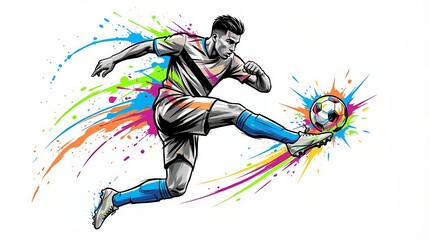 Obraz premium soccer football player
