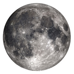 Highly detailed 3d illustration of the Moon isolated on white. Some elements of this image provided by NASA