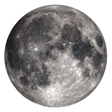 Highly detailed 3d illustration of the Moon isolated on white. Some elements of this image provided by NASA