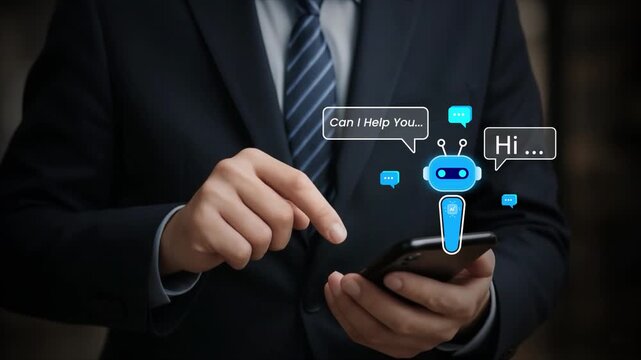 AI Chatbot intelligent digital customer service application concept, computer mobile application uses artificial intelligence chatbots automatically respond online messages to help customers instantly