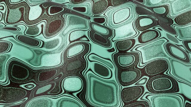 Horizontal abstract 3d glitter turquoise brown boho indie pattern trendy fabric loop animation template copyspace banner fashion chic dark black metallic glossy smooth texture background wallpaper