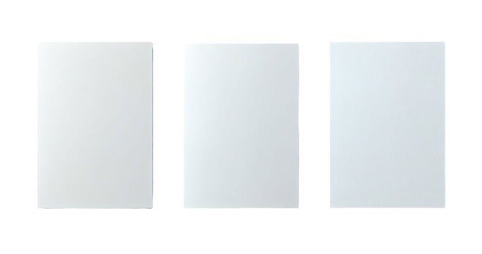 Three rectangular frames side-by-side on black background, slightly shaded for depth