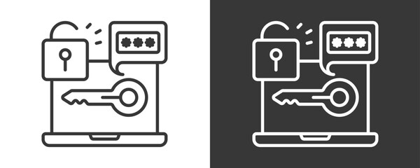 Authorization Icon Set Vector Collection Isolated In Black And White