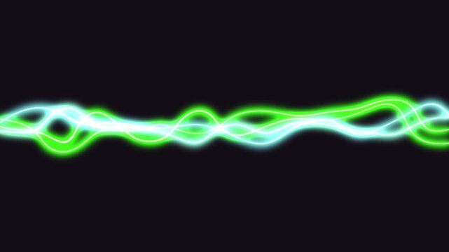 Glowing Neon Green Light Trail Animation.