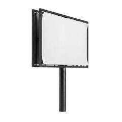Obraz premium Blank white outdoor billboard mockup on transparent background