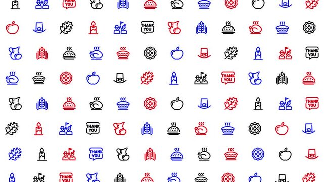 Colorful icons on white background.