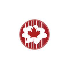 Obraz premium Red and white maple leaf flag symbolizing Canada unity pride heritage 