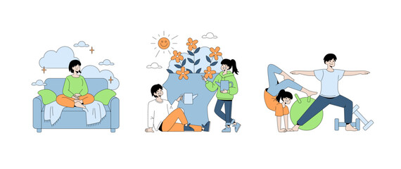 People Relaxing and Enjoying Outdoor Activities