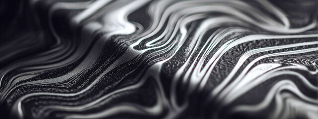 Obraz premium Macro texture of forged carbon fiber with marbled silver and black pattern for high performance automotive and industrial design