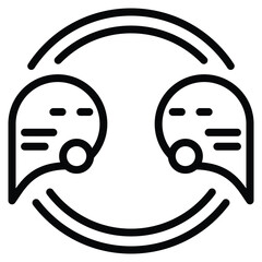 Chitchat Icon Line Vector Illustration