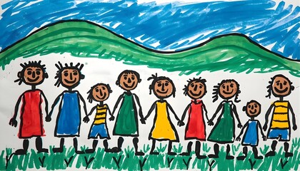 Fototapeta premium group of children