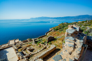 Monemvasia, Greece fortified town view