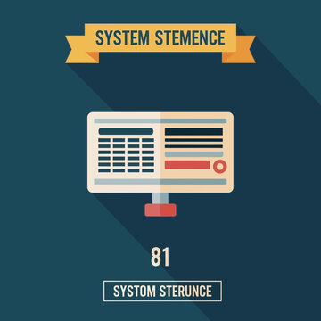 Illustration of a medical monitor displaying vital signs and system stence text.