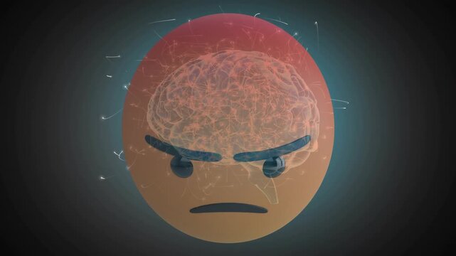 Face appearing on fade-in showing brain lighting while lines tracing arcs, conveying rising focus
