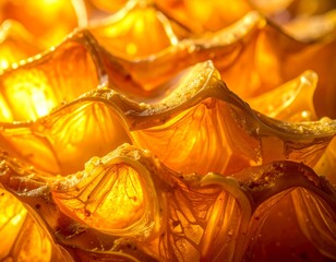 Dramatic Macro Detail of Candle Wax Surface Texture