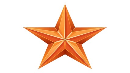 Obraz premium A vibrant orange star with multiple pointed tips on a white background