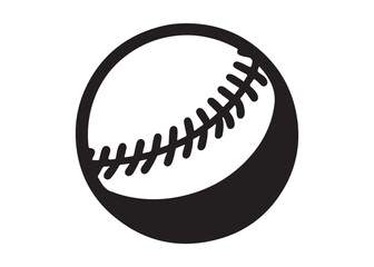 baseball logo silhouette vector, softball silhouette vector illustration, sports ball logo silhouette vector, baseball player logo, baseball bat and ball logo vector silhouette on white background