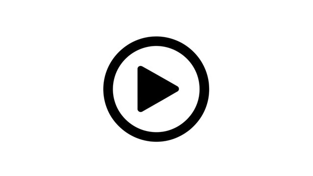 Play Button Icon Symbol Media Control.