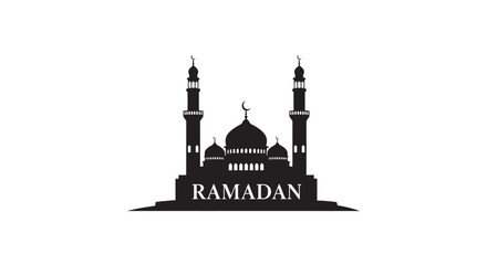 Ramadan Mosque Silhouette Roadside Worship Place