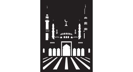 Ramadan Mosque Silhouette on Island Getaway