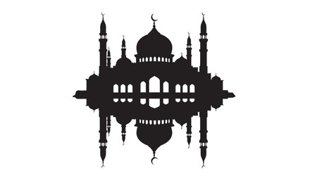 Ramadan Island Mosque Silhouette Poster Art