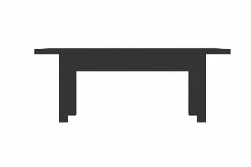 Minimalist Table Design: A sleek, modern table silhouette stands in stark contrast, embodying clean lines and versatile functionality. Its strong form conveys simplicity and style. © MetaPixel Studio