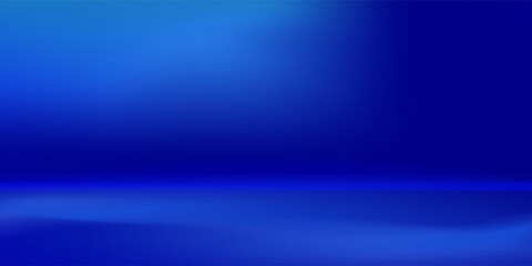 Obraz premium Blue navy studio room. Limbo dark background. Abstract 3d backdrop for product presentation. Minimal wall scene. Showcase, promotion display