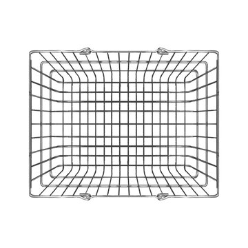 shopping basket in the mall, market hand drawn illustration on transparent background.