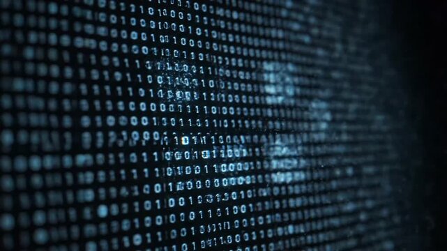 binary code data stream digital background, technology