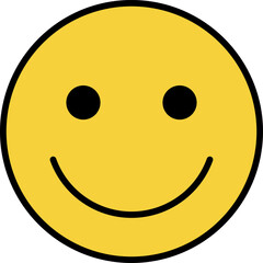 Smile icon. Smiley face flat icon. Yellow smile symbol vector