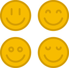 Fototapeta premium Smile icon. Smiley face flat icon. Yellow smile symbol vector