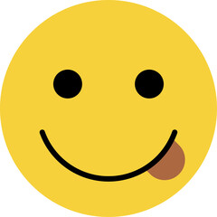 Smile icon. Smiley face flat icon. Yellow smile symbol vector