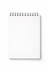 Plain White Notebook Mockup Isolated on White Background