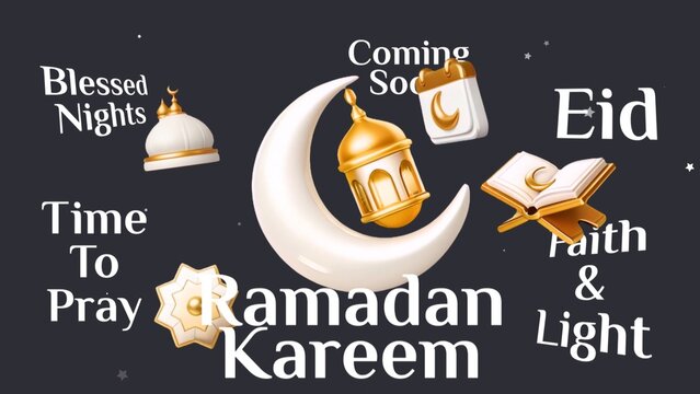 Cute 3D Ramadan Celebration