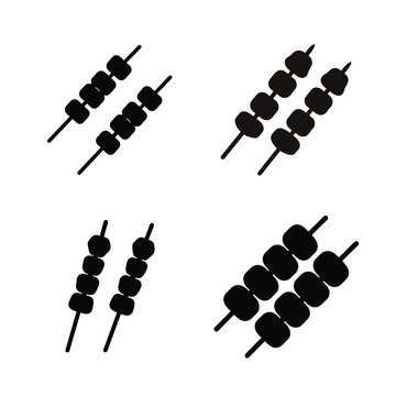 Four clusters of black resistors in varying configurations and quantities