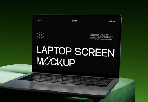 Laptop Screen Display Mockup Template