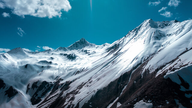Gudauri winter mountians in Georgia