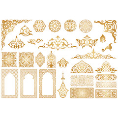Naklejka na ściany i meble Arabic oriental svg decorative elements