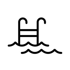 Pool icon simple line © johndory