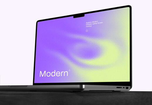 Laptop Device Screen Mockup Template 
