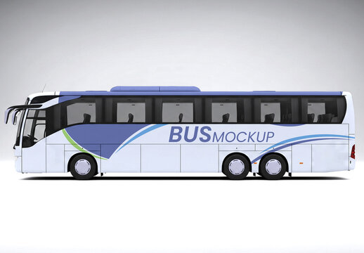 Public Transport Bus Mockup Template