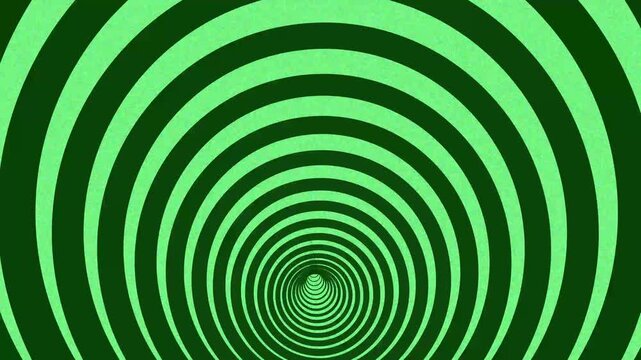 Hypnotic illusional Spiral  Animation with Infinite Circular Loop in green color with light background color for Trippy loop Motion Graphics, perfect for online games, branding, advertisements etc