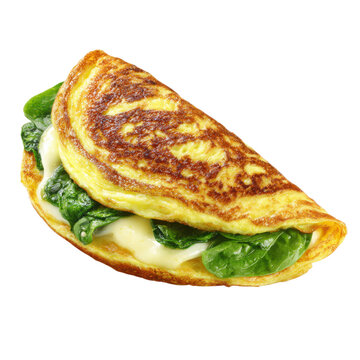 A delicious omelette with spinach and cheese