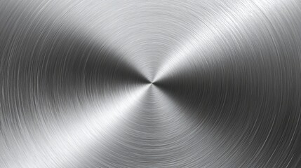 Stylish Circular Stainless Steel Texture with Abstract Swirl Design and Shimmering Metallic Surface