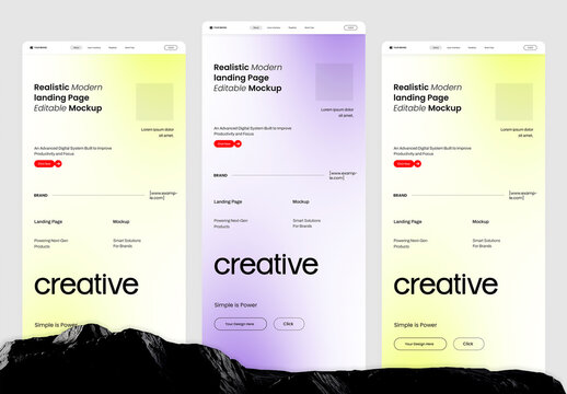 Innovative Landing Page Mockup PSD
