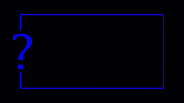  question mark sign animation quiz trivia game competition question mark frame for quizzes on transparent background in 4k animation with alpha channel