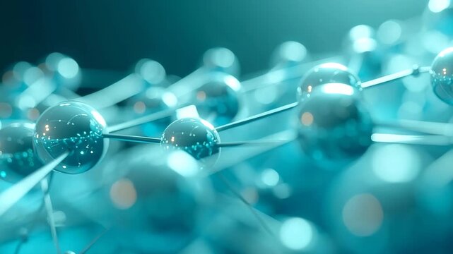 Molecular Network: An abstract macro view of a intricate molecular network, illustrating the complex structures and connections that form the basis of all life.