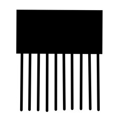 Comb vector silhouette