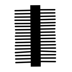 Comb vector silhouette
