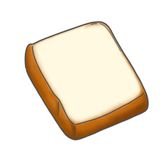 Obraz premium Color illustration of sliced ​​bread